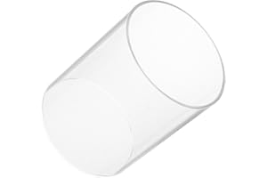 NUOBESTY Glass Candle Shade 8x10cm Open Ended Cylinder Windproof Candle Cover Sleeve for Household