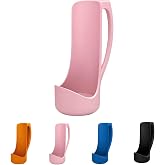 12oz Slim Can Holder with Handle 2025 Upgrade Reusable Can Holders for Drinks Easy Drink Holder Sturdy Desgin for Easy Cleaning Perfect for Outdoor Events Parties Daily Use (Pink)