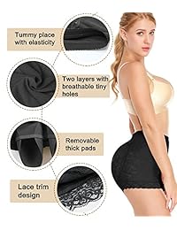 Braguitas acolchadas para dama con forma de elevador de botones, para controlar el cuerpo