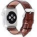 Apple Watch Bands 42mm, Fullmosa Jan Series Bamboo Texture Calf Leather Replacement Band/Strap with Stainless Steel Clasp for Apple iWatch Series 1 & 2 Sport and Edition Versions 2015 2016,Brown