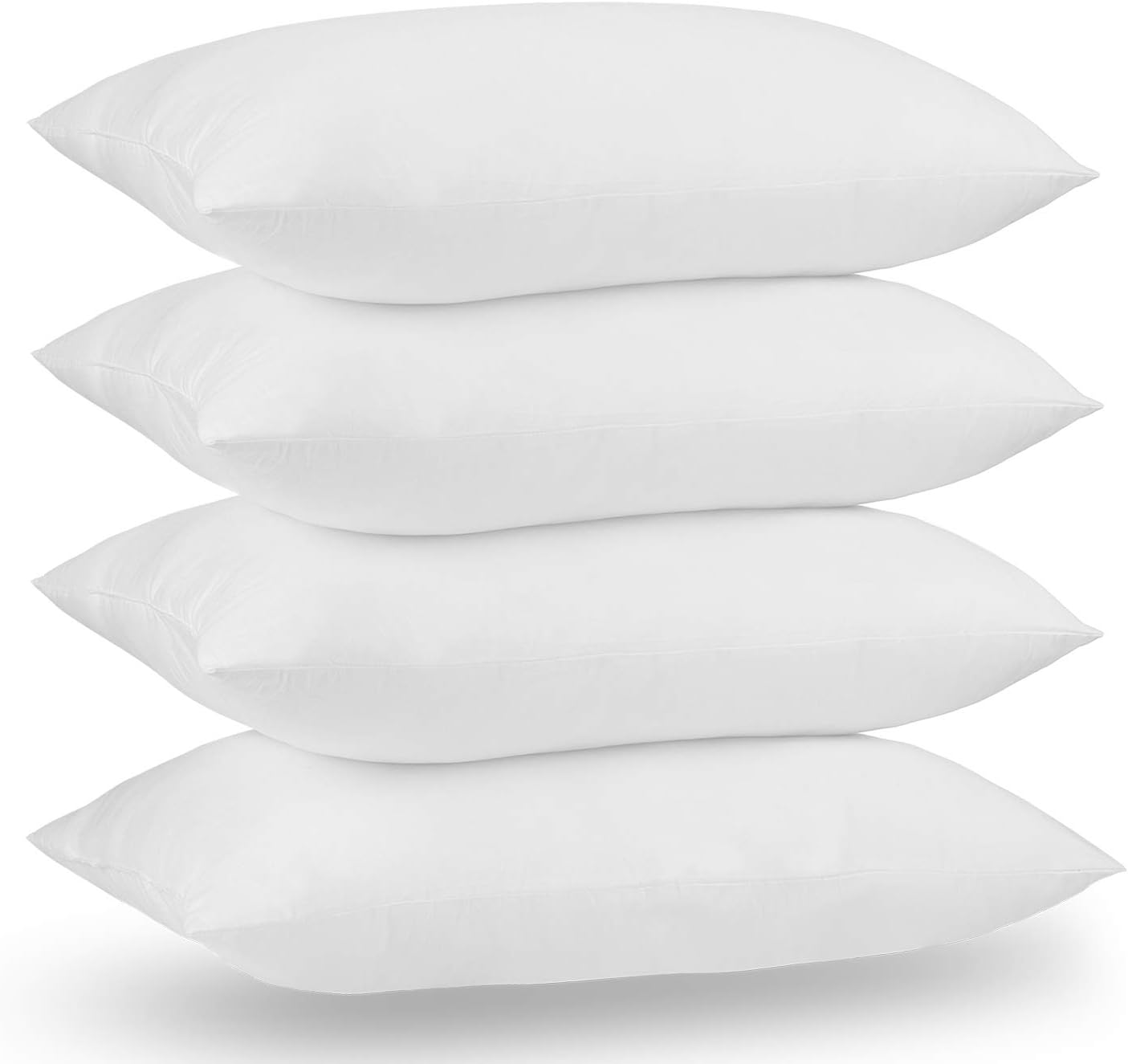 Acanva Basic Bed Pillow Soft Rest Cushion Stuffer for Sleeping, Queen, White 4 Count