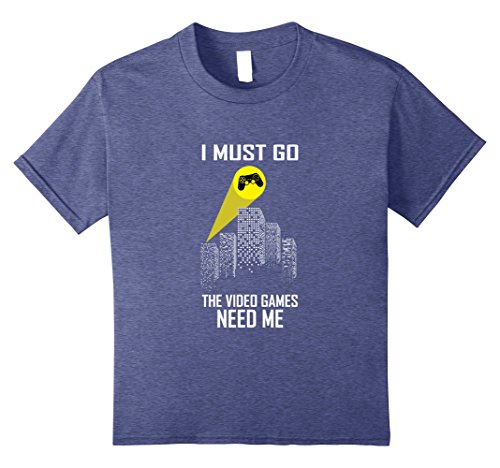 Kids Funny Gaming Statement Shirt 8 Heather Blue