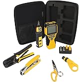 Klein Tools VDV001819 Tool Set, Cable Installation Test Set with Crimpers, Scout Pro 3 Cable Tester, Snips, Punchdown Tool, C
