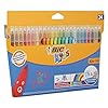 BIC-Kids-Kid-Couleur-Felt-Tip-Colouring-Pens-Ultra-Washable-Assorted-Colours-Cardboard-Wallet-of-24-Pack-of-24 BIC Kids Kid Couleur, Washable Felt Tip Pens, Ideal for School, Assorted Colouring Pens, 24 Count (Pack of 1)