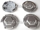2002 2003 2004 2005 2006 2007 GMC Envoy New Polished Silver Wheel Center Caps (Set of 4) - Will fit 6 LUG Polished Aluminum/Alloy 17