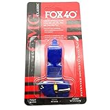 Tepathip Fox 40 Classic CMG Safety Whistle Lanyard Referee-Coach, Safety Alert, Survival (Blue)