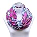 Lucky Leaf Women Cozy Fashion Gauze Loop Infinity Scarf Painting Artistic Zig Zag (Bohemia Fuschia)