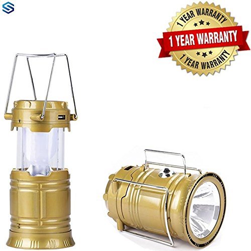 supreno Lantern LED Solar Emergency Light Bulb with Mobile Charging Facility-022 (Gold)