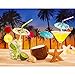 Blulu 100 Pieces Umbrella Disposable Bendable Drinking Straws for Luau Parties, Bars, Restaurants