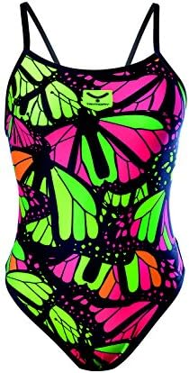 TAYMORY Butterflies SW40D Women's Swimming Costume with Thin Straps, Womens, Butterflies SW40D