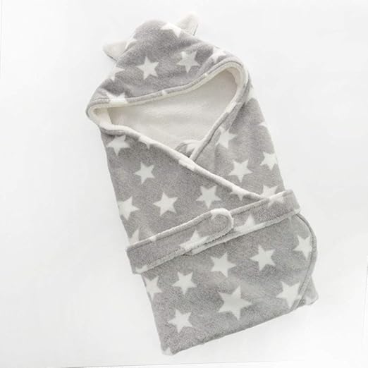 Urijk Baby Schlafsäcke Babydecke Kapuzenhandtuch Babyhandtuch mit Kapuze Verdickung Neugeborenes Mädchen Jungen Schlafen Wrap
