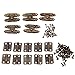 Dophee 5Pcs Retro Design Decorative Cabinet Jewelry Box Wooden Box Latch Hasps Buckle and 10Pcs Vintage Bronze Hinges and 60 Screws-Antique Bronze