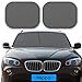 Hippo Windshield Sun Shade, 2 Piece Universal Car Sun Shade for Windshield Keep Vehicle Cool Foldable Sunshade for Maximum UV and Sun Protection – Windshield Sunshade (Each Panel 29” x 31”)