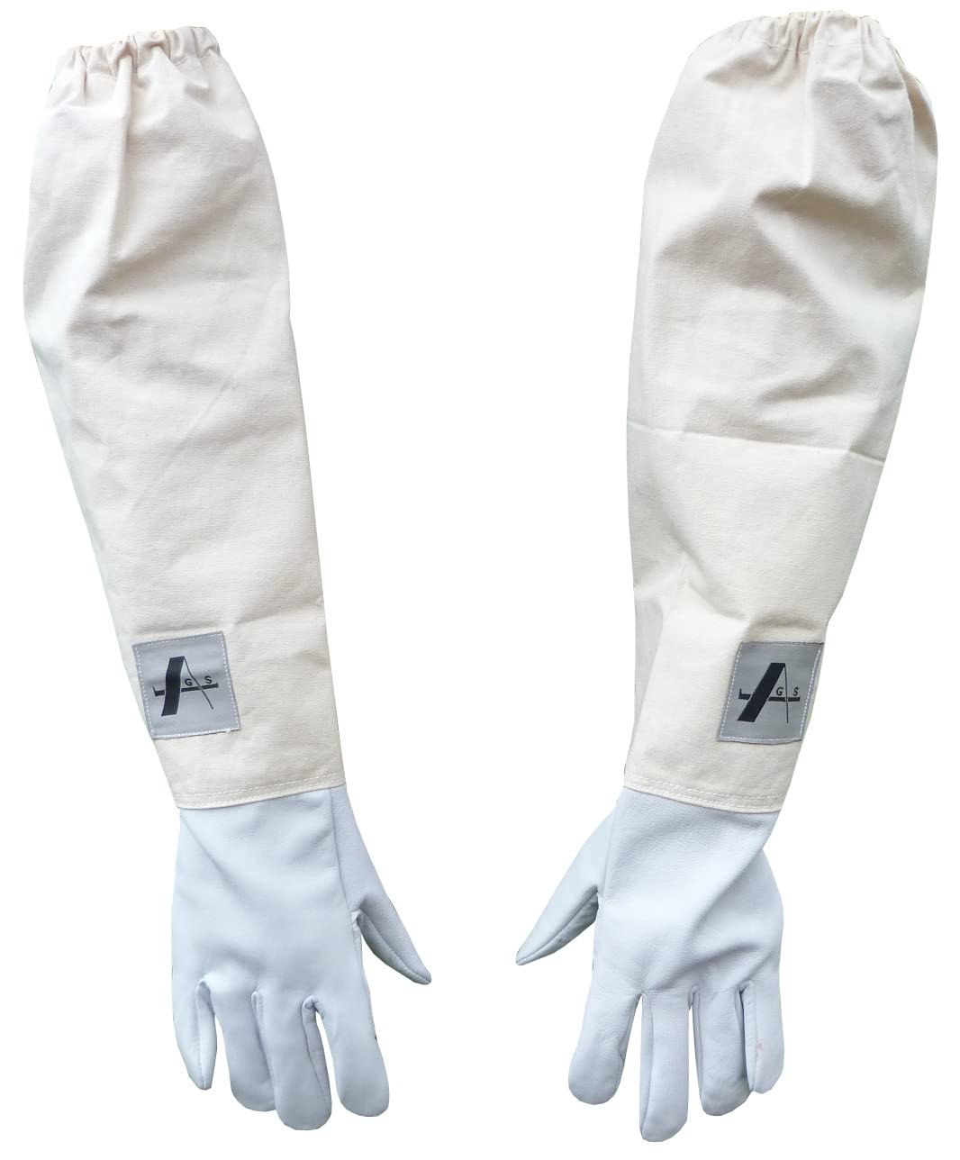 AGS Beekeeper Gloves Goatskin Bee Keeping Gloves Beekeeping Bee Gloves Protection (XL)