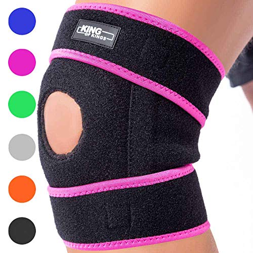 Patella Stabilizing Knee Brace for Women, Men, Meniscus Tear, Arthritis Pain and Support, Acl, Running, MCL, Tendonitis, Runners, Athletic, Stabilizer, LCL - Adjustable Neoprene Open Knee Sleeve