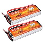 FLOUREON 3S Lipo RC Battery 11.1V 3000mAh 30C Lipo Batteries with Dean-Style T Plug for RC Airplane, RC Helicopter, RC Car, RC Truck, RC Boat, Buggy, Jet, or Quad, Including FPV Setup, 480 FPV(2pack)