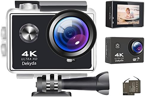 Sport Camera for Photography Digital Cameras Action Camera 4K Wifi 16MP 1080P Ultra HD Video Camera Sports Outdoor Waterproof Underwater Photography 170 Degree Wide Angle Lens with 2 Batteries