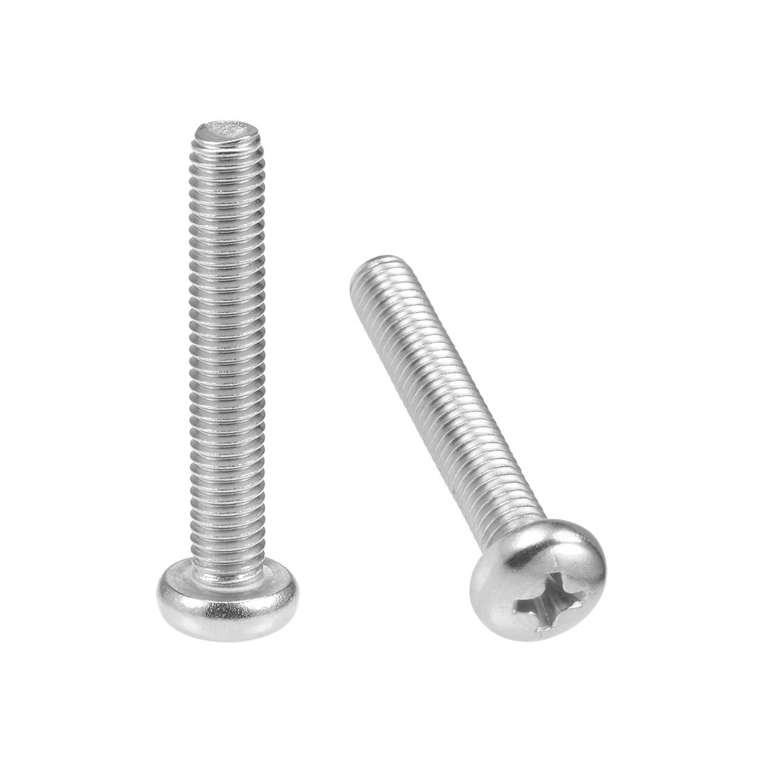 sourcing map M5x30mm Machine Screws Phillips Cross Pan Head Screw 304 Stainless Steel Fasteners Bolts 20Pcs โ image 1