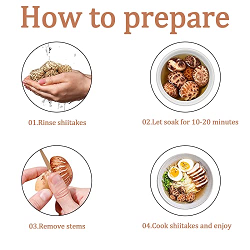 Yan Hou Tang White Flower Shiitake Mushrooms Premium Grade Dried Mushrooms Nutritious All Natural Soft Texture Fresh Flavor Dehydrated Whole Mushrooms 4 oz 112gram