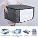 Lifewit 100L Large Capacity Clothing Storage Bag with Clear Window for Comforters, Blankets, Bedding, Duvets, Clothes, Quilts, Pillows, Sweaters, Set of 2, Grey