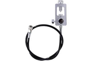 Gurlleu Scuba Yoke Valve Refill Station 4500psi High Pressure PCP Paintball HPA Tank Charging System with Foster Quick-Detach Fill Whip Hose Assembly