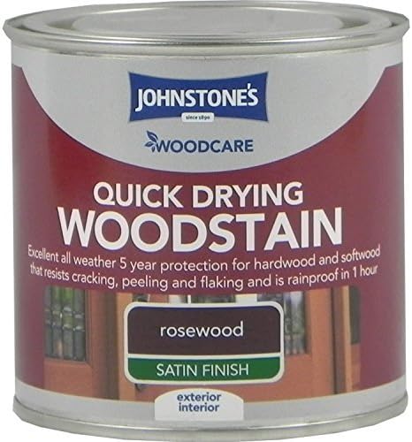 Johnstones Woodcare Quick Drying Interior/Exterior Woodstain Rosewood 250ml by Johnstones Woodcare