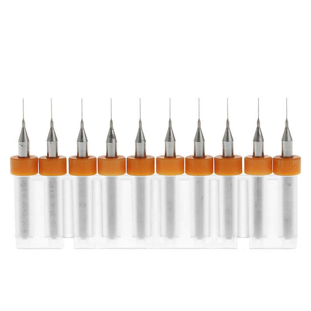 10 Pcs 1.0mm Micro Drill Bits Tungsten Steel Carbide Milling Drill Bits 3.175mm Shank