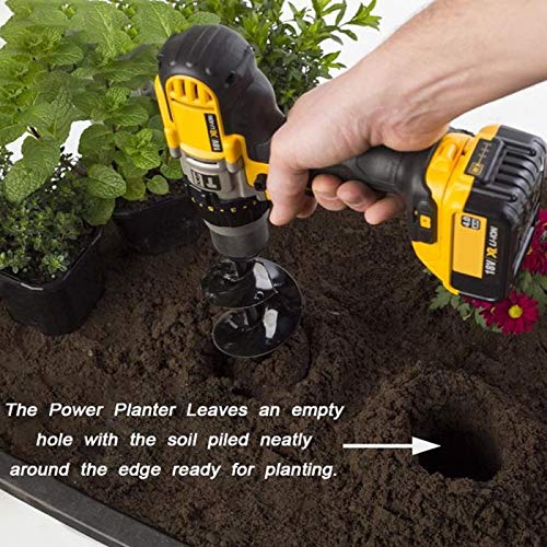Auger Drill Bit,Sowereap Garden Plant Flower Bulb Auger (3 x 12inch) Rapid Planting Drill Bit-Post or Umbrella Hole Digger for 3/8"Hex Drive Drill