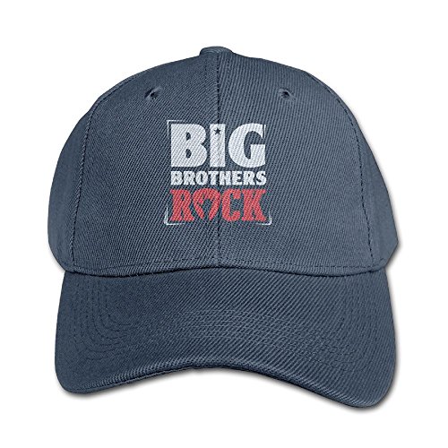 TeeStars - Boys Big Brothers Rock Best Siblings Gift Child Girls/Boys Low Profile Cap Classic Cotton Adjustable Plain Baseball Hat Navy