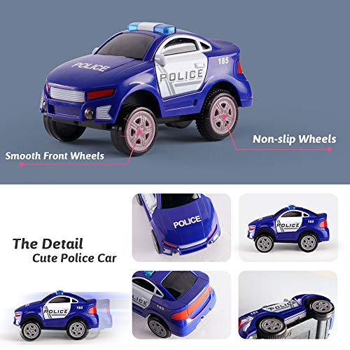 image for Aole Car Toys, 2 Pcs Electronic Police Car Toy Compatible with Race Ca