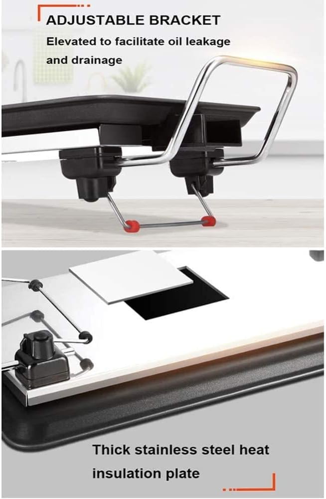 review Indoor Electric Barbecue Grill Korean Smokefree BBQ Table Ith Adjustable Temperature 1400w High Power for Home Outdoor Courtyard Dinner YZPDD