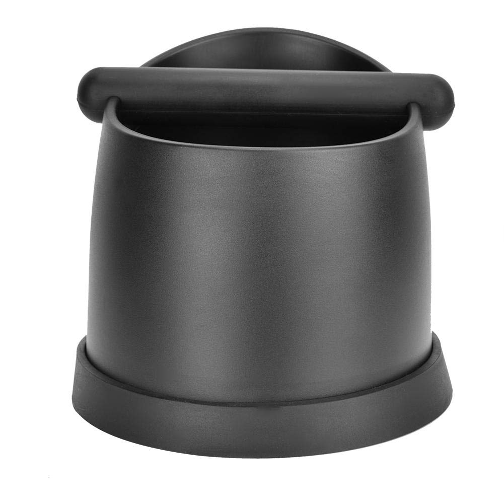 Coffee Knock Out Box Large Plastic Coffee Residue Bucket Espresso Coffee Grounds Anti-slip Espresso Dump Bin (Black)