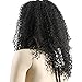 ATOZWIG Black Color Afro Curly Hair Heat Resistant Black Kinky Curly Wig Synthetic Wigs For Women