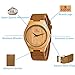 Bamboo Wooden Watch with Genuine Leather Strap Japanese Quartz Movement (Women, Brown 2)