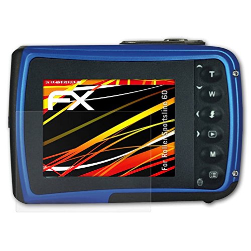 atFoliX Schutzfolie kompatibel mit Rollei Sportsline 60 Displayschutzfolie, HD-Entspiegelung FX Folie (3X)