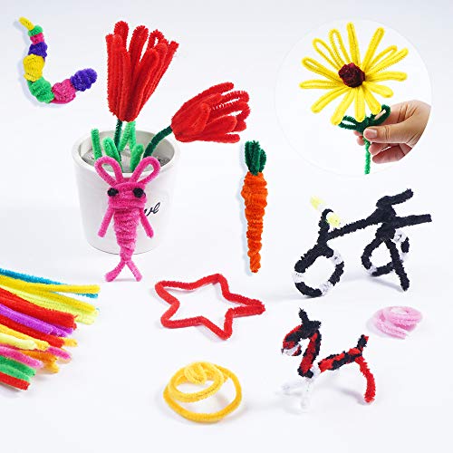 1600 Pieces Pipe Cleaners in 32 Colors Chenille Stems for Home and School DIY Art Crafts (6mm x 11.8 Inches) - Thumbnail 2