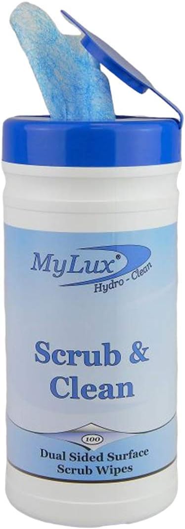 MyLux Multi Surface Scrub & Clean Sanitiser Wipes (100 Wet Wipe Dispenser)