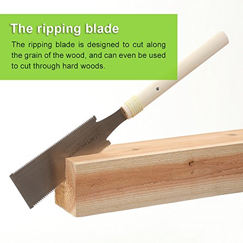 Japanese Saw 180mm Ryoba Handsaw Compact and Smoothly HACHIEMON MOROTEGAKE