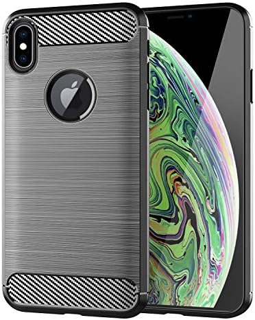 Airror Phone Case Compatible with iPhone Xs MAX, Carbon Fiber TPU Shock Absorption Slim Thin Heavy Duty Anti-Scratch Protective Case Cover