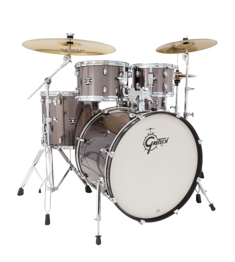 Gretsch Drums Energy GEXE825PKGS 5Piece Drum Set, Grey