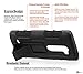 LG Sunset L33L Case, NageBee - LG Sunset L33L - Advanced Armor Hard Hybrid Case Cover Military Stand Holster Locking Belt Swivel Clip Combo Case for LG Sunset L33L (Holster Combo Black)