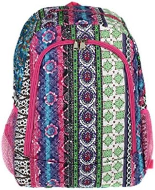 16.5" Bohemian Spirit Backpack with Fuchsia Trim