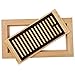 Homewell Maple Wood Floor Register, Flush Mount Vent with Damper, 4x10 Inch, Unfinished