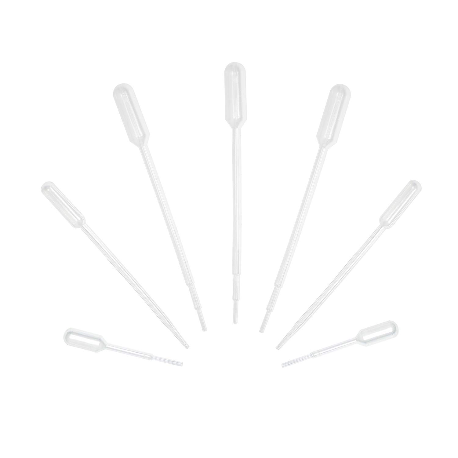 Maxmoral 150pcs Plastic Transparent Graduated Pipettes Liquid Transfer