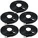 GLS Audio 50ft Mic Cable Patch Cords - XLR Male to XLR Female Black Microphone Cables - 50' Balanced Mike Snake Cord - 5 Pack