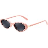 FEISEDY Retro Oval Cateye Sunglasses for Women Men Fashion Small 90s Style Vintage Shades B4180