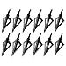 Sinbadteck Hunting Broadheads, 12PCS 3 Blades Archery Broadheads 100 Grain Screw-in Arrow Heads Arrow Tips Compatible with Crossbow and Compound Bow (Black)