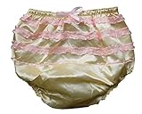 Haian ABDL PVC & Satin Panties Frilly Rumba Pants Color Yellow (X-Large)