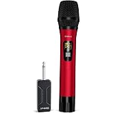 Bietrun Wireless Microphone, Uhf Metal Dynamic Handheld Karaoke Mic | Rechargeable Receiver (Work 6hs),160ft Range, for Karaoke, Singing, Wedding, Speech, Karaoke Machine, Amplifier, Mixer