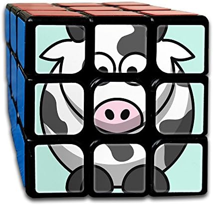 Cube Game Magic Speed Cube Custom Cartoon Cow 3x3x3 Puzzles Toys Super Durable With Vivid Colors Hands Dice For Kids &amp; Adults For The Office Or Classroom